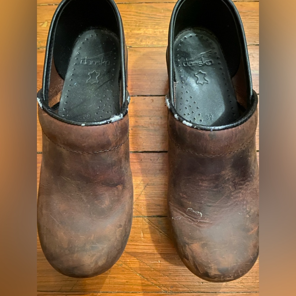 Dansko Women’s Brown Leather Clogs